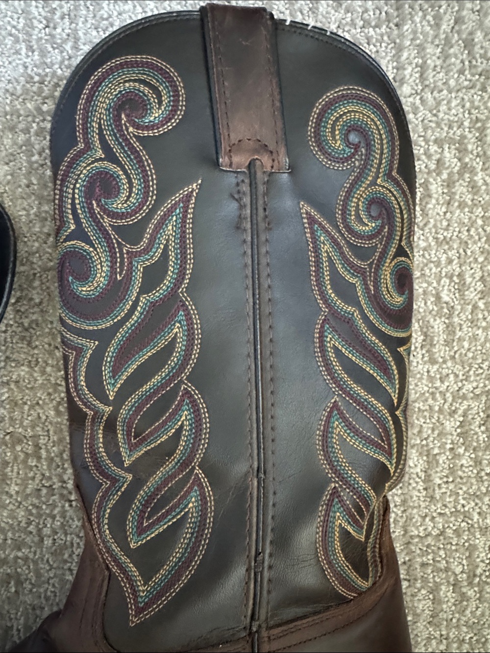 Double H 5211 Brown Western flame Cowboy Boots Womens 10M Coastal Cowgirl Rodeo - Picture 5 of 11